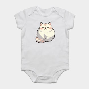 Chubby sleepy cat Baby Bodysuit